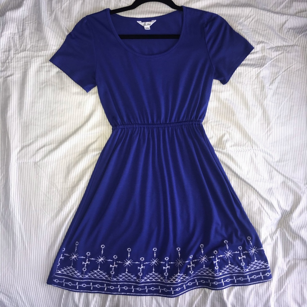 Embroidered Mini Dress